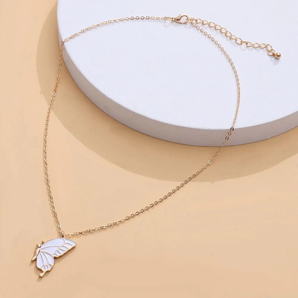 Collares con Colgante de Mariposa para Mujer y Niña – Regalo Especial para Madre e Hija, Gargantillas de Cadena Fina para Hermana y Amiga – Par de Collares