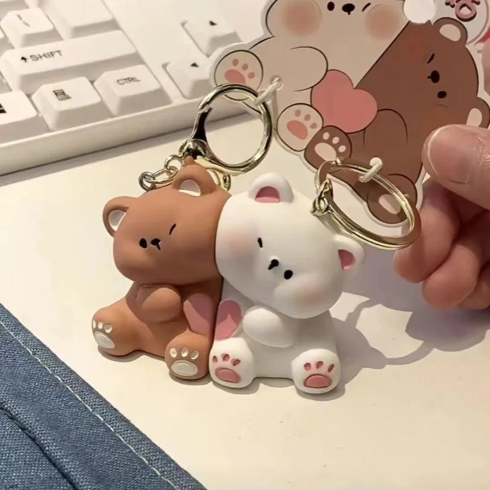 lavero Magnético de Osos para Parejas - Diseño Kawaii con Muñecos de Resina