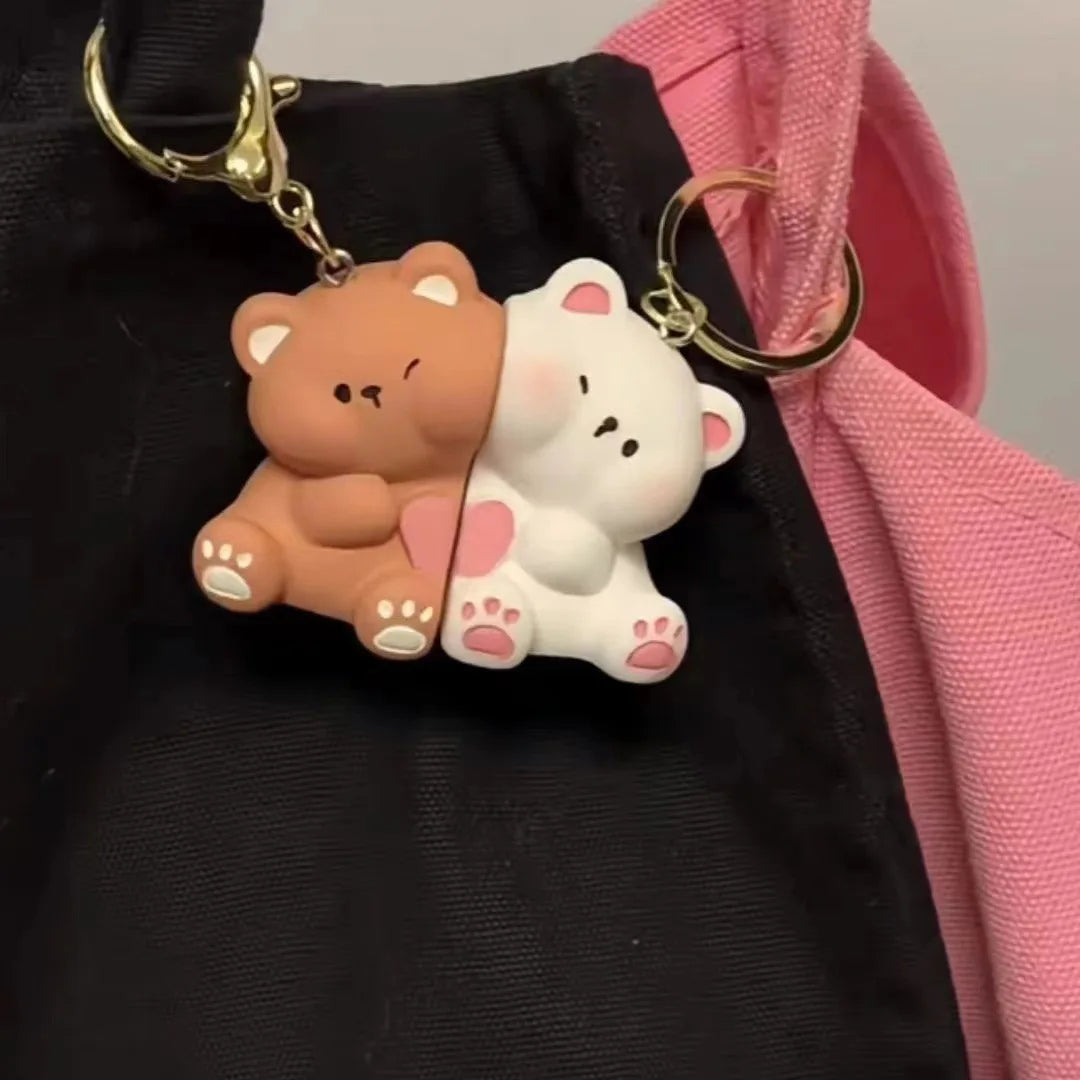 lavero Magnético de Osos para Parejas - Diseño Kawaii con Muñecos de Resina